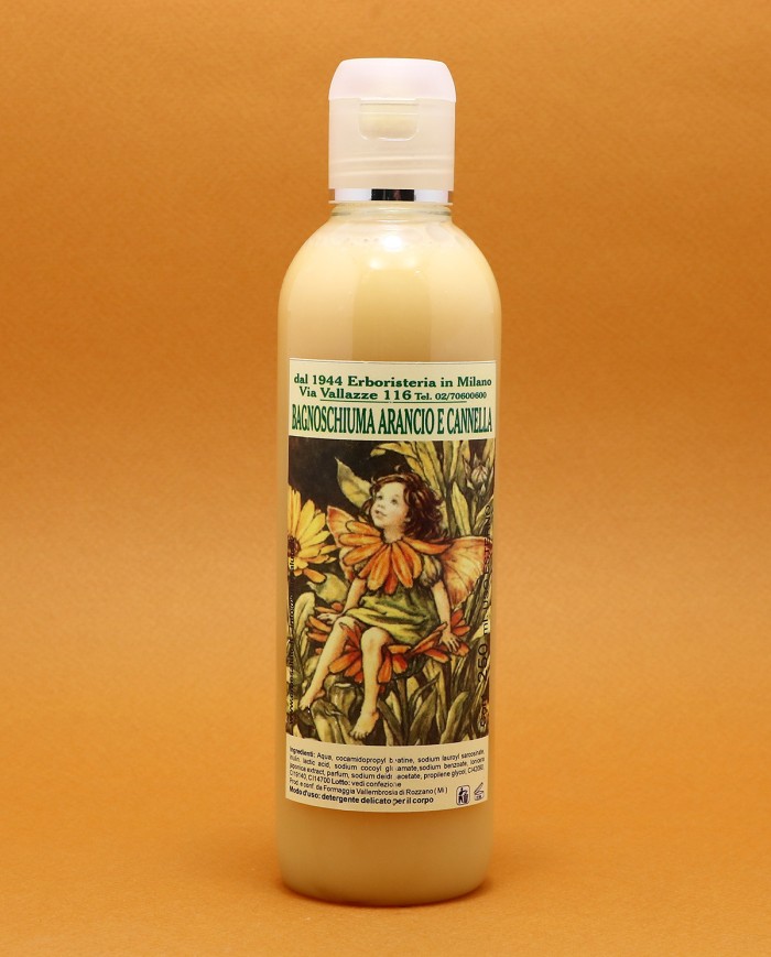 Bagnoschiuma arancio e cannella 250 ml.